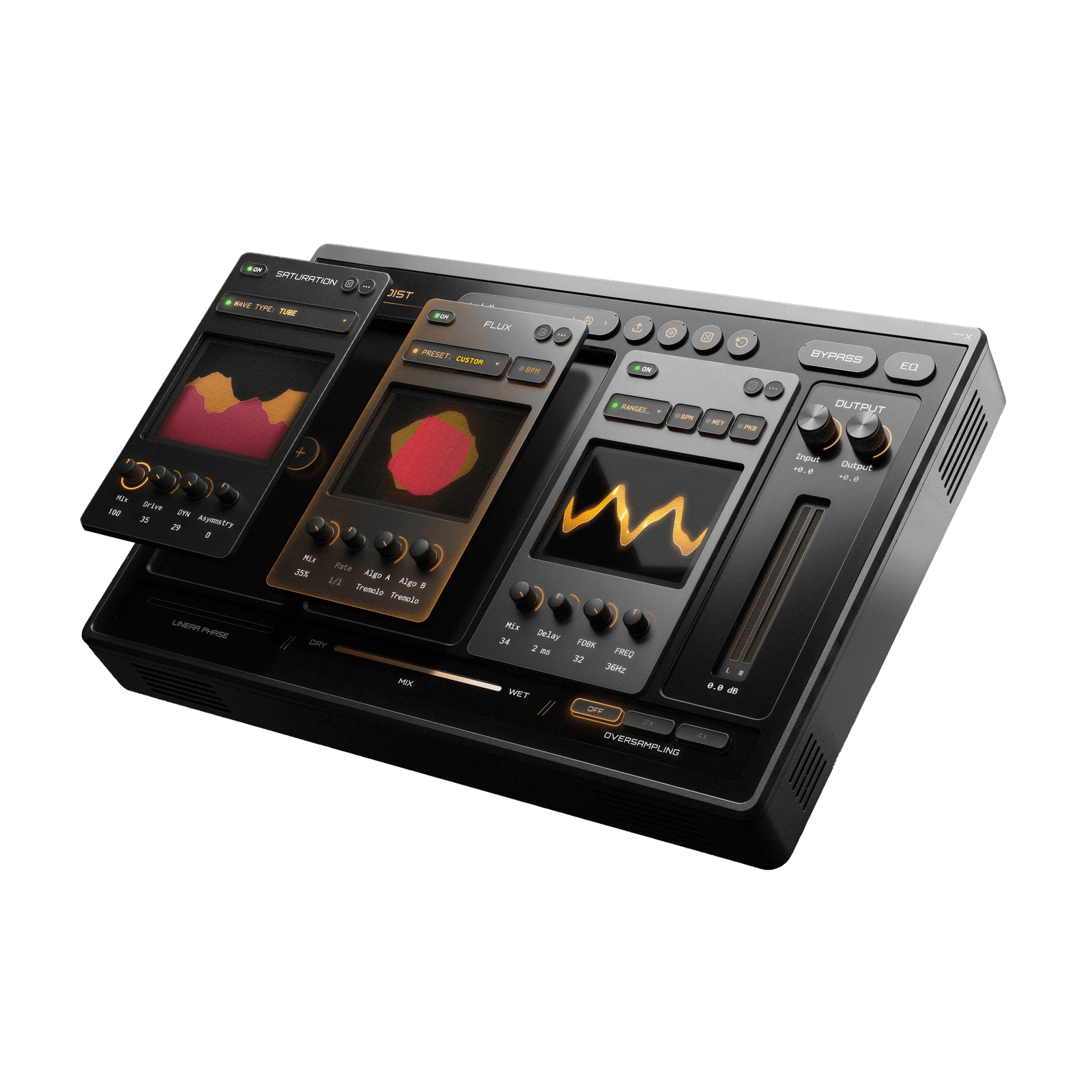 Creative Dist 2.0 plugin interface with the new Flux module