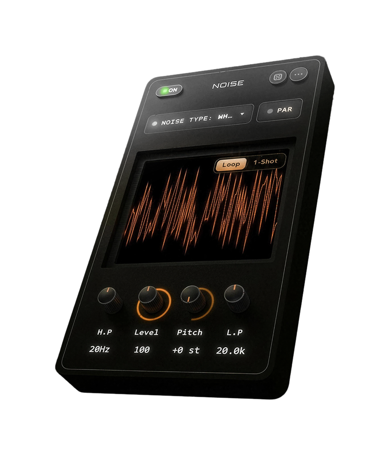 Noise module in Creative Dist 2.0, White noise active